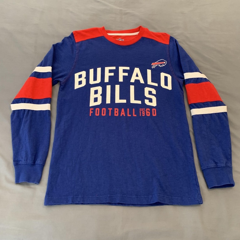 Buffalo Bills Shirt Mens Small Blue NFL Football Long Sleeve Graphic Tee